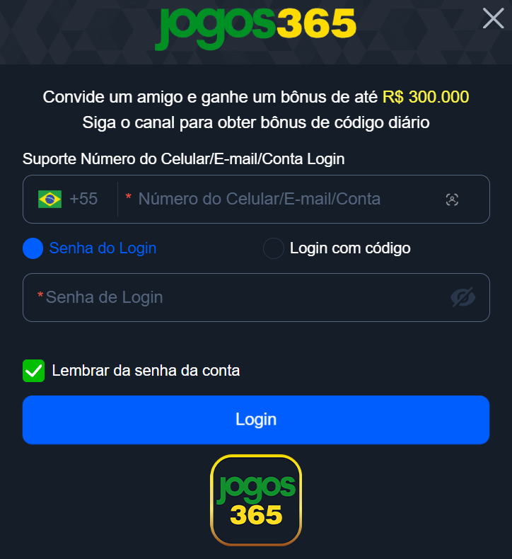 Login seguro na jogos365.com